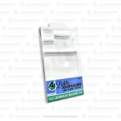 5077 - Acrylic Block Set 4/pk - (2)1x1, 1.5x1.5, 3x4