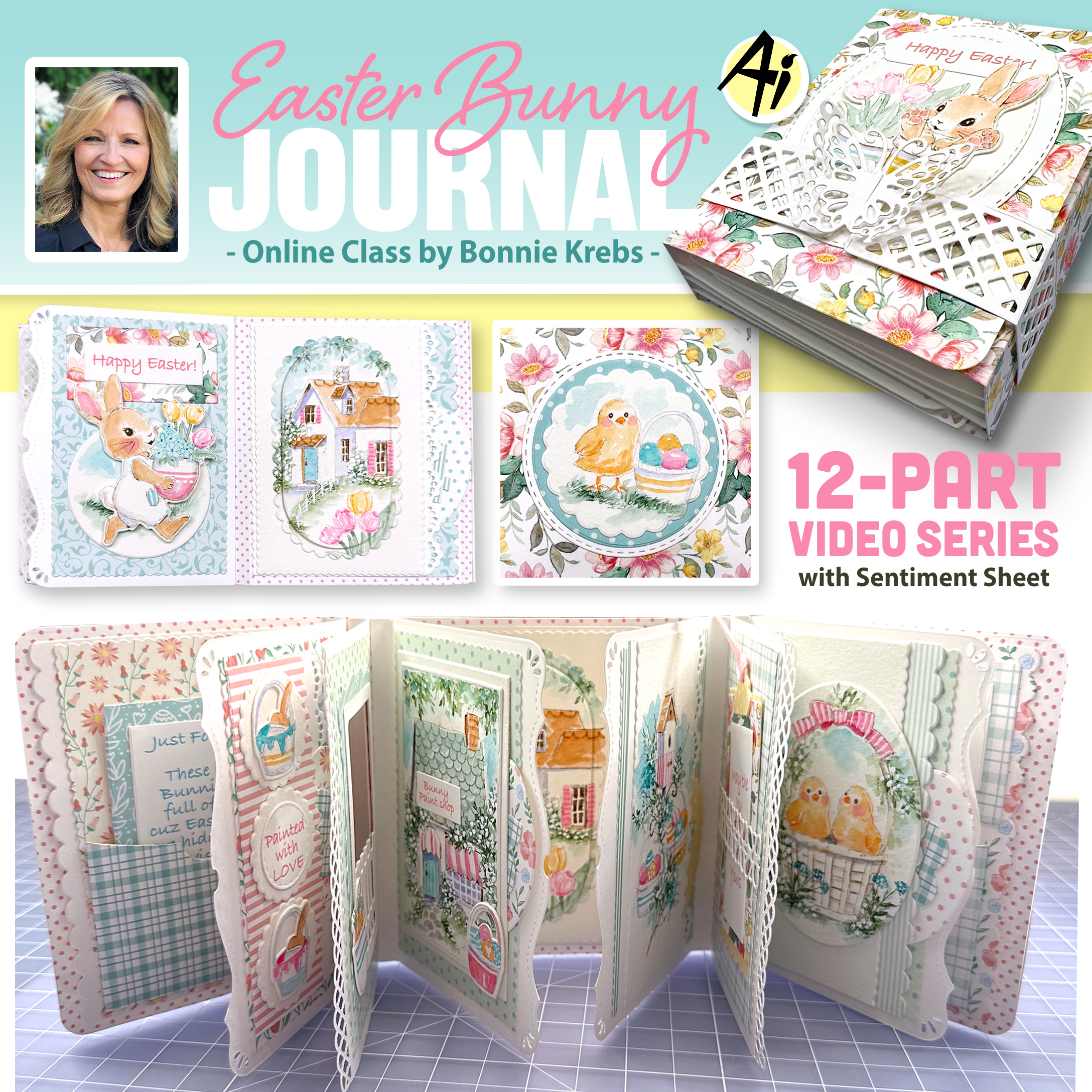 Easter Bunny Journal *ONLINE* Class with Bonnie Krebs